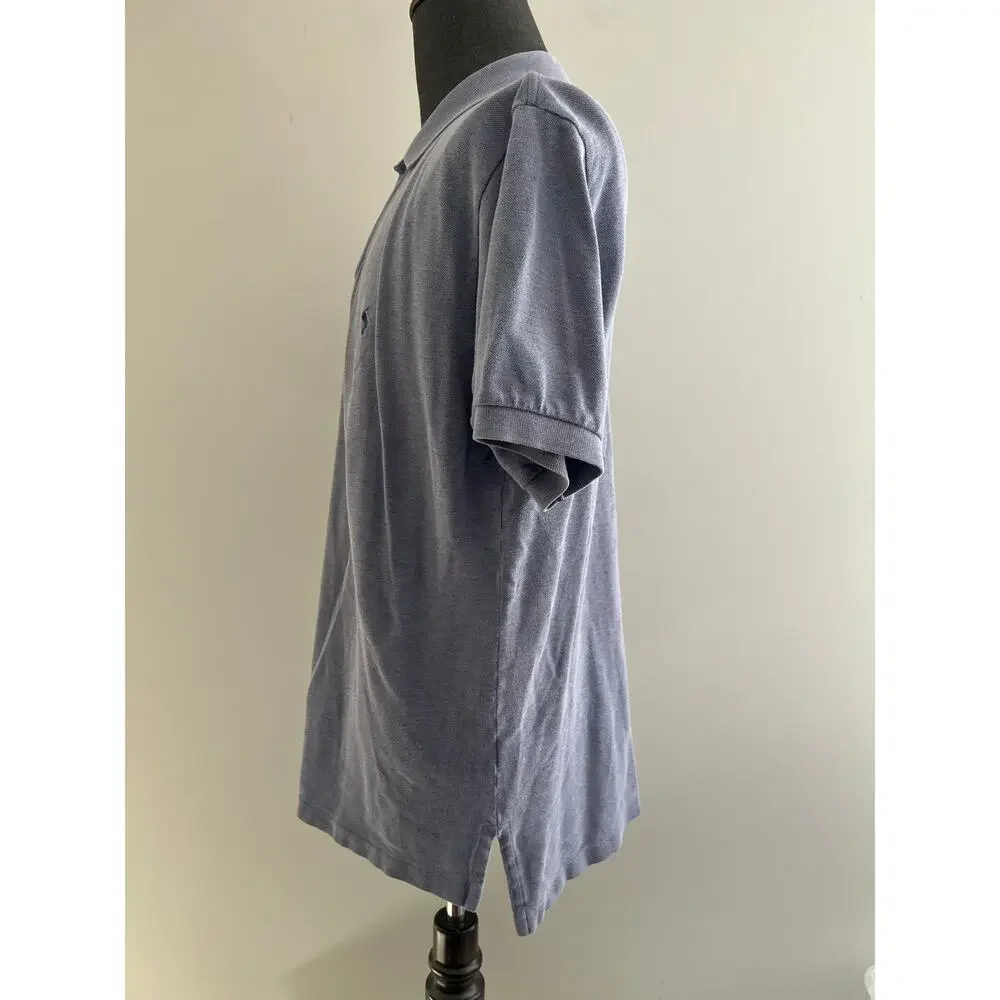Polo Ralph Lauren 100% Pique Cotton Collared Shirt Slate Blue Size Large SG